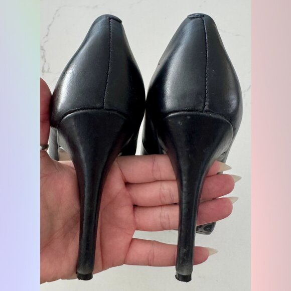 Hush Puppies Black Leather Heels – Size 7 - Picture 6 of 6
